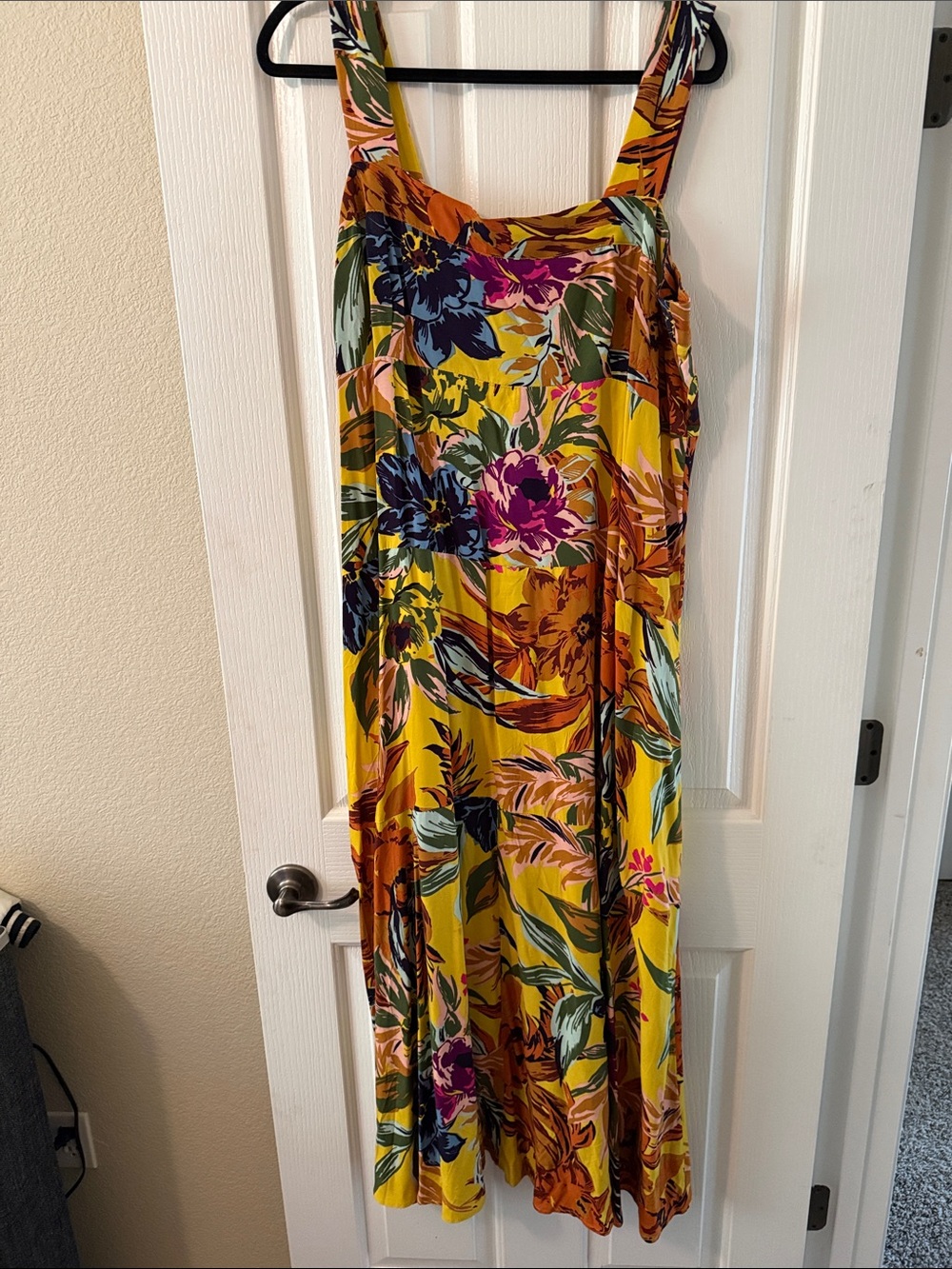 Vince Camuto Yellow Tropical Floral Maxi Skirt